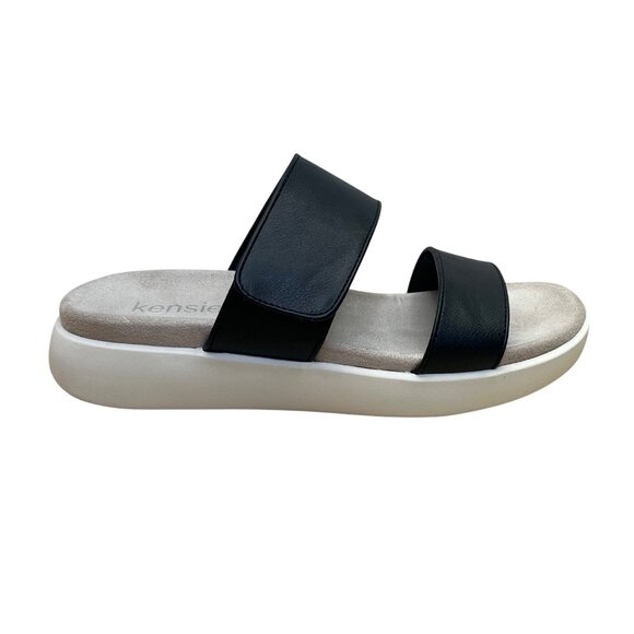 Kensie Women’s Black Adjustable Fit Arch Support Slide Jipsy Sandals Size 7M - Picture 1 of 9